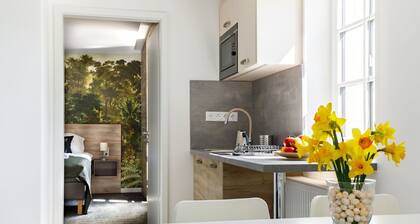 Cosy apartment in villa for 19 people with hot tub, A/C, WIFI, TV, patio and parking