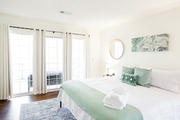 Love the natural light here in this bedroom!