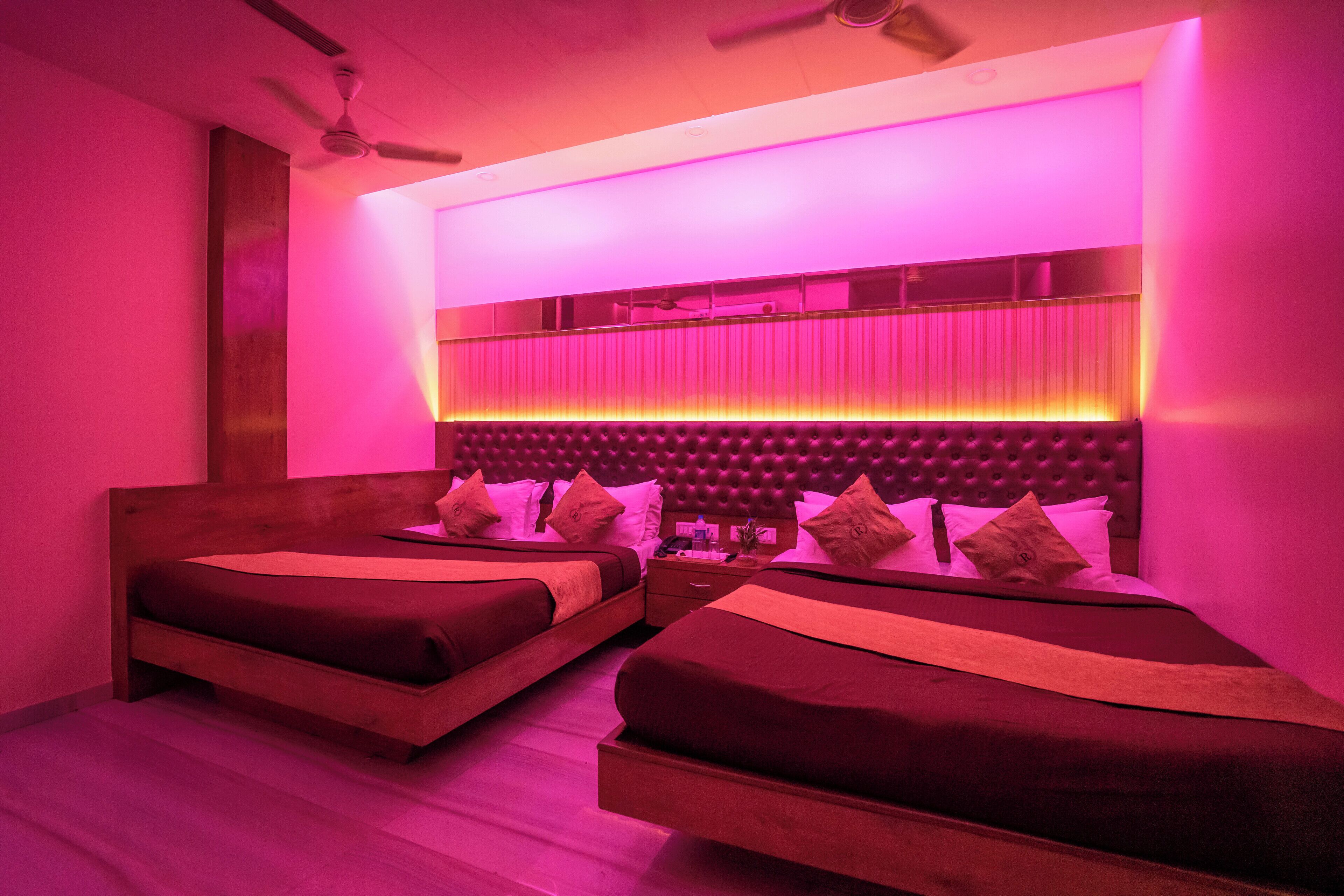 Family Room | Memory foam beds, desk, blackout drapes, iron/ironing board