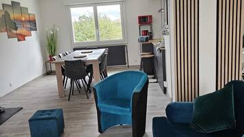 Télévision, cheminée, chaßne hi-fi