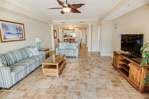 TV - Oceanfront Haven: 3 Bedroom Condo Retreat (North Myrtle Beach)