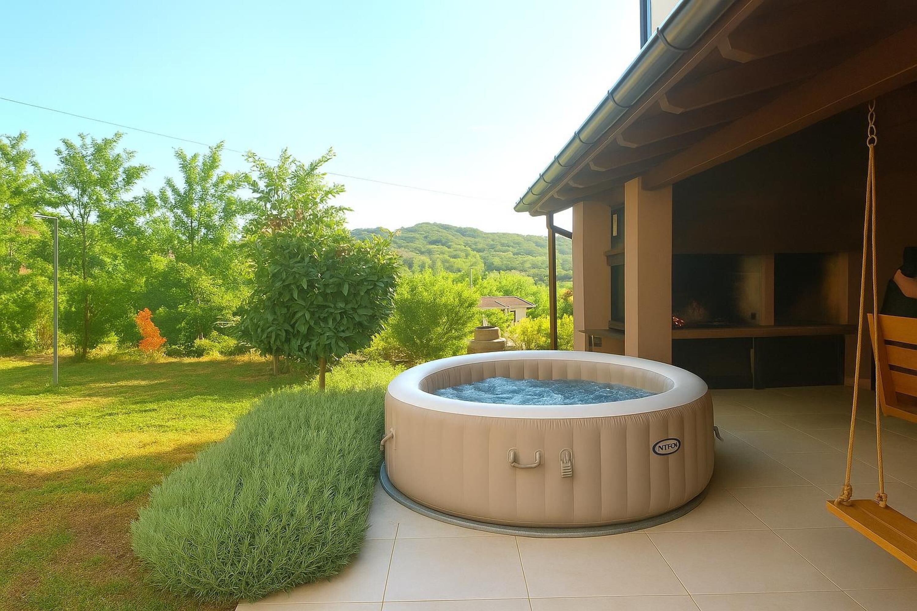Outdoor spa tub