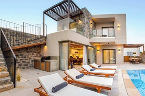 Outdoor dining - Stefi Deluxe Villas - Avgi Private Pool Retreat (Anopoli)