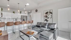 Duplex, 3 Bedrooms | Living area | Smart TV - Serene Golf View Retreat 3 Bedroom Duplex by RedAwning (Lehigh Acres)
