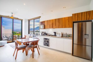 The condo is spacious and boasts a stylish décor - Top-Floor 2BR w/ Skyline Views, Pool & Gym (Puerto Vallarta)