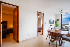 The bedrooms are located next to each other for family's convenience - Top-Floor 2BR w/ Skyline Views, Pool & Gym (Puerto Vallarta)