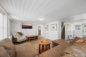 Smart TV, table tennis - Refurbished Oceanfront 7BR w/ Hot Tub, Game Room & Spacious Gathering Areas (Emerald Isle)