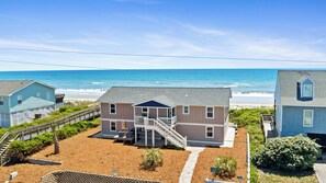 Exterior - Refurbished Oceanfront 7BR w/ Hot Tub, Game Room & Spacious Gathering Areas (Emerald Isle)