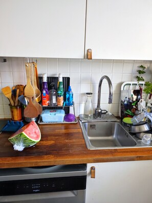 Fridge, microwave, oven, dishwasher - Chambres Proche CDG et 4 Stations de RER du Stade de France (Aulnay-sous-Bois)