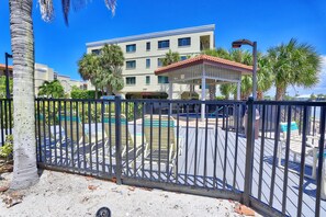 Appartement, 1 kingsize bed met slaapbank (Land's End 6-303 Beach Front - Premie) | Terras