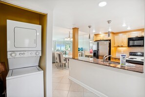 Condo, 1 King Bed (Land's End 7-202 Beach Front) | Private kitchen | Oven, toaster