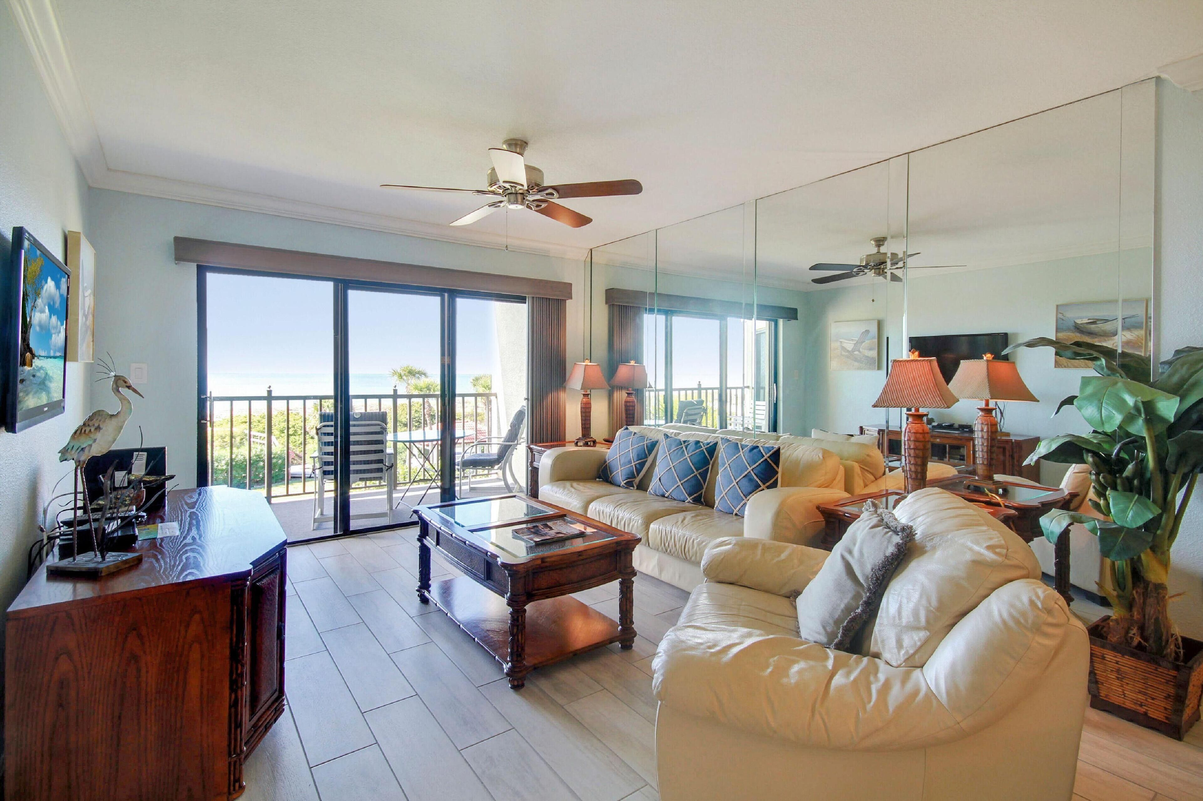 Condo, 1 King Bed with Sofa bed (Land's End 7-305 Beach Front) | Living area | TV