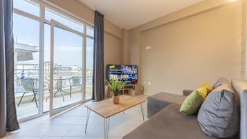 Deluxe Διαμέρισμα | 1 υπνοδωμάτιο, κουρτίνες συσκότισης, ηχομόνωση, σίδερο/σιδερώστρα