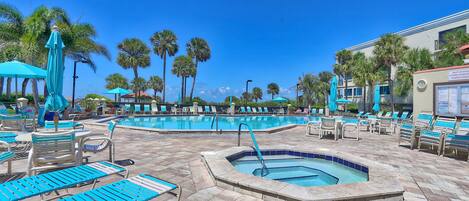 Lejlighed - 1 kingsize-seng (Land's End 9-201 Beach Front - Premie) | Pool