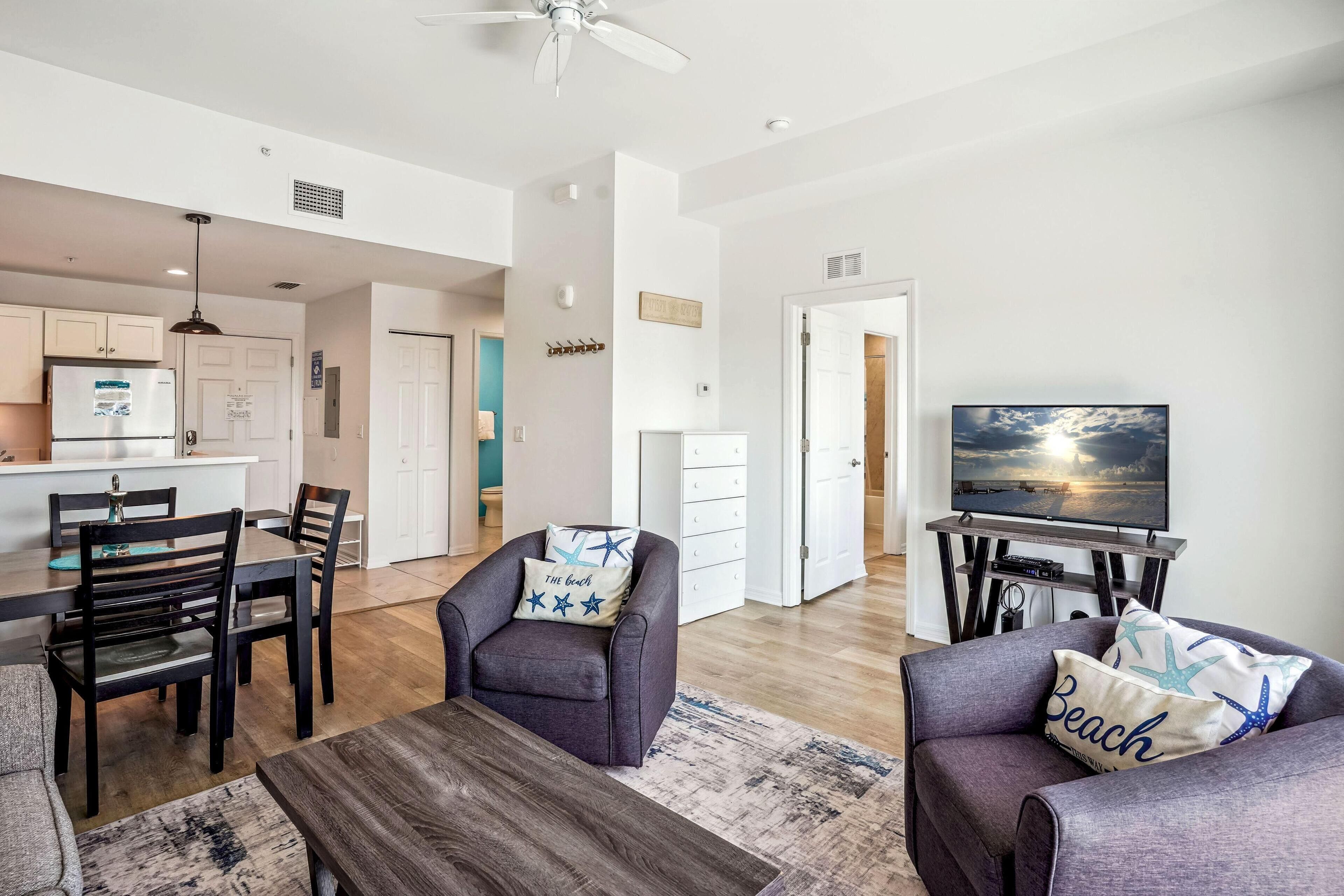 Condo, Multiple Beds (Madeira Bay Resort I 1505) | Living area | TV