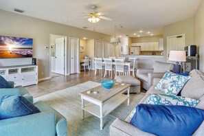 Condo, Multiple Beds (Mariner's Pointe 202) | Living area | TV - Mariner's Pointe 202 (Indian Shores)