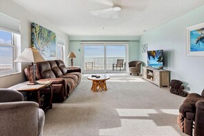 Condo, Multiple Beds (Sea Breeze 401) | Living area | TV - Sea Breeze 401 (Madeira Beach)