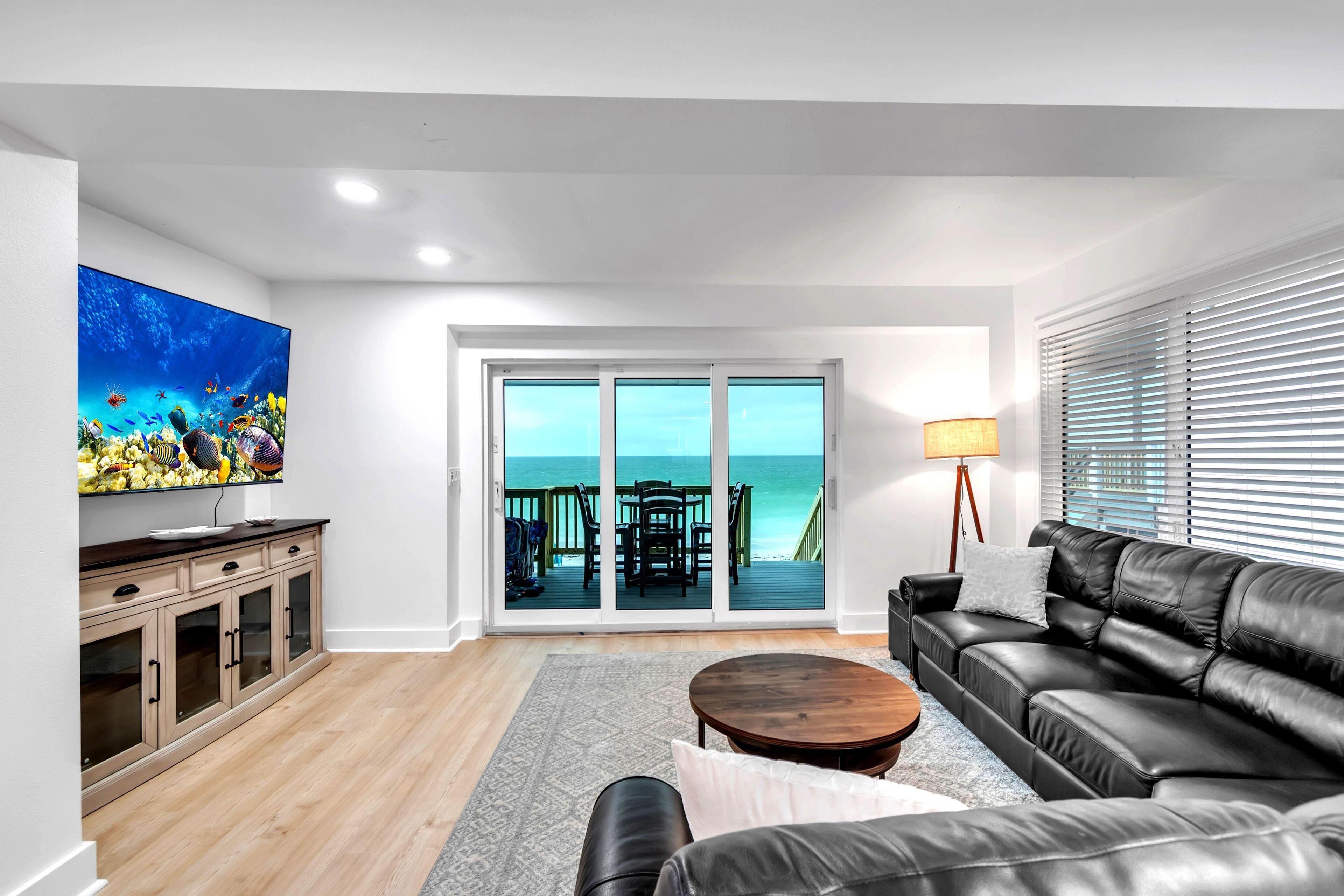 House, Multiple Beds (Serenity By The Sea) | Living area | TV