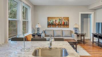 Condo, 3 Bedrooms | Living area | 52-inch Smart TV with digital channels, Hulu, streaming services