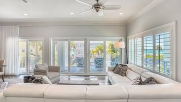 House, Multiple Beds (Sunset Point Beach House) | Living area | TV