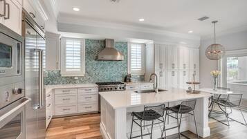 House, Multiple Beds (Sunset Point Beach House) | Private kitchen | Oven, toaster