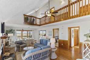 Smart TV, fireplace, stereo - Pet-friendly semi-oceanfront home with incredible views! (Kill Devil Hills)