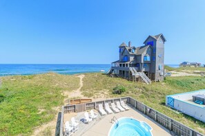Pool - Oceanfront home on Hatteras Island with private pool & stunning views (Rodanthe)