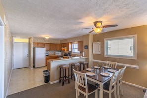 Dining - Oceanfront condo with community pool in the heart of KDH! (Kill Devil Hills)