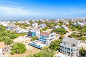 Exterior - Pet-friendly oceanside home ocean & sound views, pool, hot tub, rec room & more (Duck)