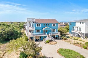 Exterior - Pet-friendly oceanside home ocean & sound views, pool, hot tub, rec room & more (Duck)