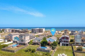 Exterior - Walk to Jennette's Pier from 493 The Purple Whale, Semi-Oceanfront in Nags Head! (Nags Head)