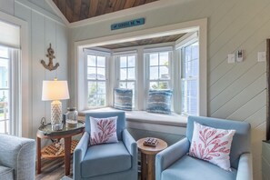 Smart TV, fireplace - Pet-friendly oceanside home in Corolla with pool & hot tub! (Corolla)