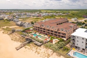 Exterior - Luxury oceanfront condo with community indoor & outdoor pools, hot tub & more (Kill Devil Hills)