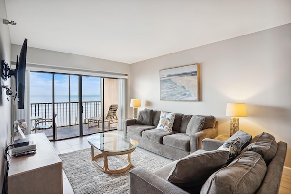 Condo, Multiple Beds (Villa Madeira 206) | Living area | TV - Villa Madeira 206 (Madeira Beach)