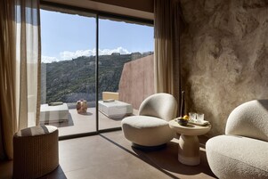 Ethereum Sea View Suite with Private Heated Pool | 1 多间卧室、迷你吧（备有免费物品）、客房内保险箱、遮光窗帘