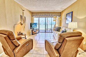 Condo, 1 King Bed with Sofa bed (Villa Madeira 506 - Premier) | Living area | TV - Villa Madeira 506 - Premier (Madeira Beach)