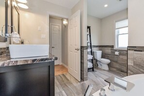 Hair dryer, towels