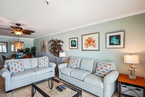 Condo, Multiple Beds (Sea Breeze 106) | Living area | TV - Sea Breeze 106 (Madeira Beach)