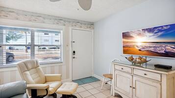 Condo, 1 King Bed (Harbor House 37) | Living area | TV
