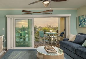 Condo, Multiple Beds (Land's End 4-306 Bay Front - Premier) | Living area | TV
