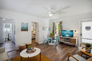 Condo, 1 King Bed with Sofa bed (Salt Water Suites 06 - Seaside 1BR Su) | Living area - Salt Water Suites 06 - Seaside 1BR Suite (North Redington Beach)