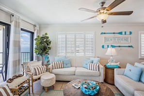 Condo, Multiple Beds (Ocean Sands 1-1108 - Premier) | Living area - Ocean Sands 1-1108 - Premier (Madeira Beach)