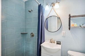 Apartment, 1 King Bed (Upham Beach Inn - #2 Studio) | Bathroom | Soap, toilet paper - Upham Beach Inn - #2 Studio (St. Pete Beach)