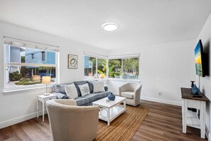 Condo, 1 Queen Bed (Beach Livin 1 - 1 Bedroom Downstairs) | Living area | TV - Beach Livin 1 - 1 Bedroom Downstairs (Treasure Island)