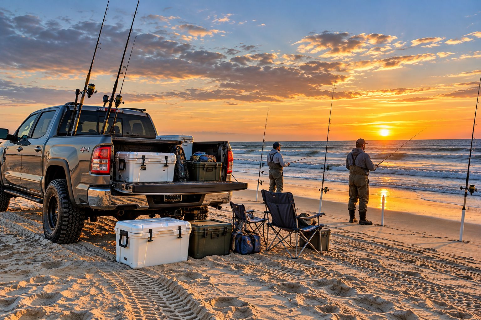 Hit the ORV beach ramps nearby and enjoy a day of surf fishing