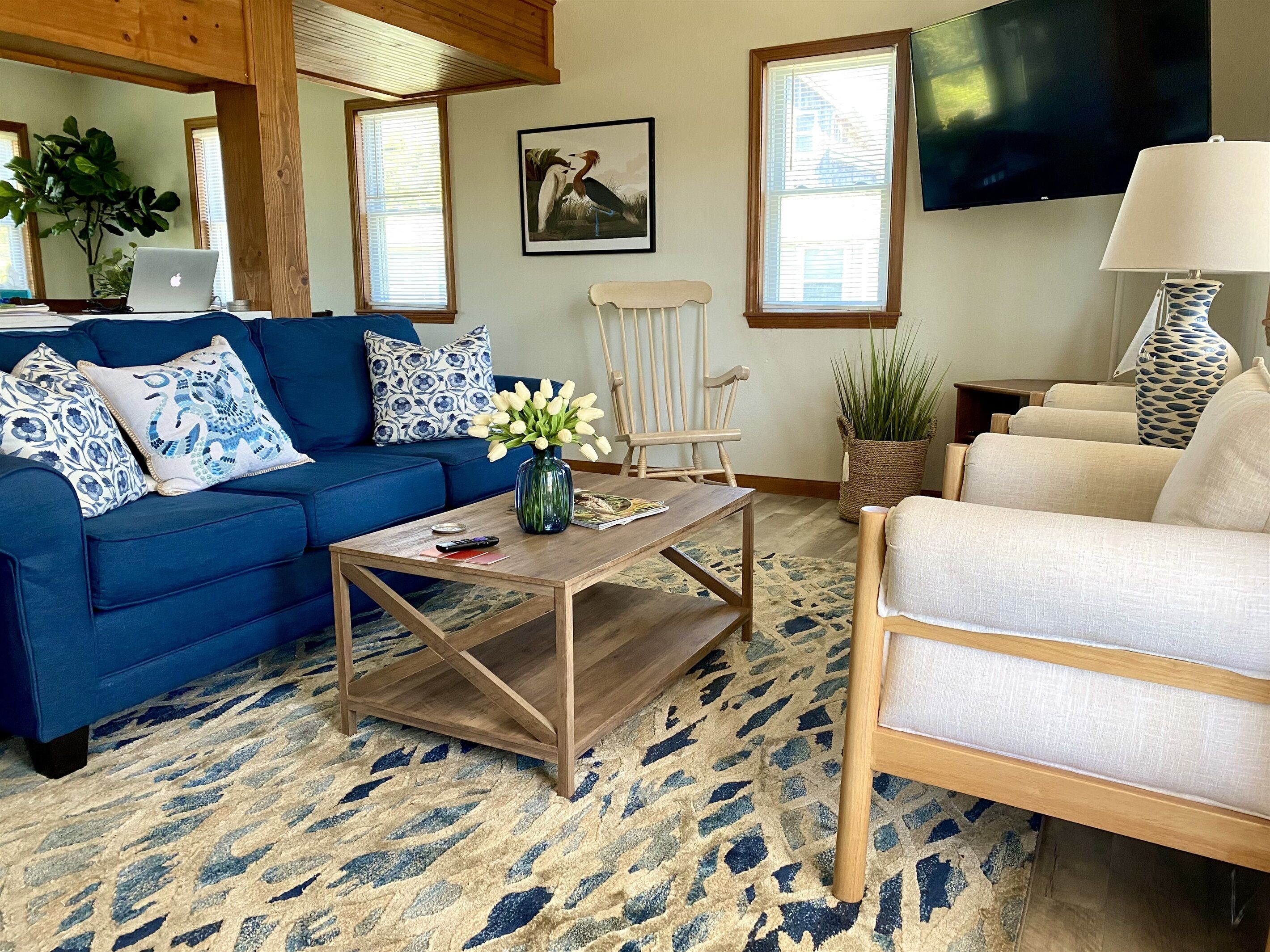 Smart TV, foosball, books