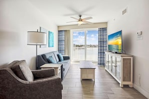 Condo, Multiple Beds (Oceana 305 East) | Living area | TV