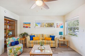 Condo, 1 King Bed with Sofa bed (Beach Quarters #8) | Living area | TV - Beach Quarters #8 (Gulfport)