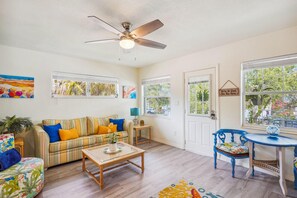 Condo, 1 King Bed with Sofa bed (Beach Quarters #8) | Living area | TV - Beach Quarters #8 (Gulfport)