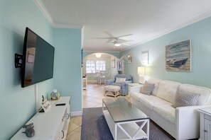Condo, Multiple Beds (Barefoot On The Shores II) | Living area | TV - Barefoot On The Shores II (Indian Shores)